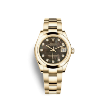 Rolex Datejust 31 Yellow Gold Domed / Oyster / Black MOP