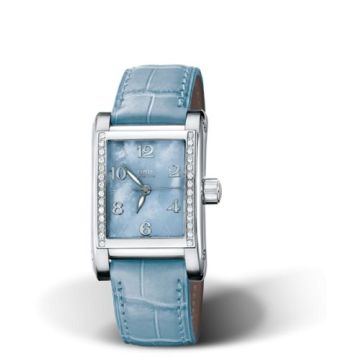 Oris Rectangular Diamonds 24 Stainless Steel / Blue MOP