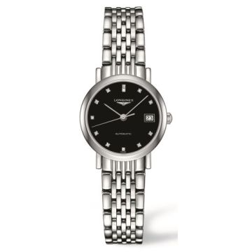 Longines Elegant Collection 25.5 Automatic Stainless Steel / Black / Bracelet