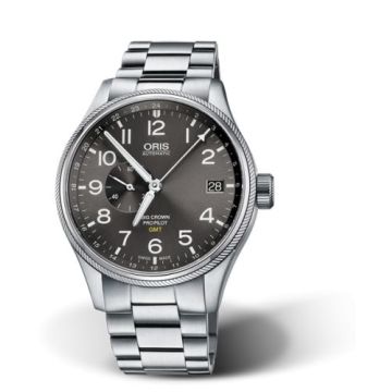 Oris Big Crown ProPilot GMT Stainless Steel / Grey / Bracelet