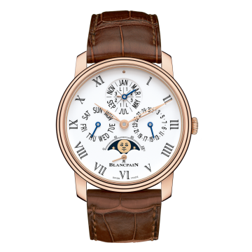 Blancpain Villeret Quantieme Perpetuel 8 Jours Red Gold / Enamel