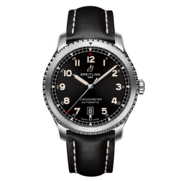 Breitling Aviator 8 Automatic 41 Stainless Steel / Black / Calf / Pin