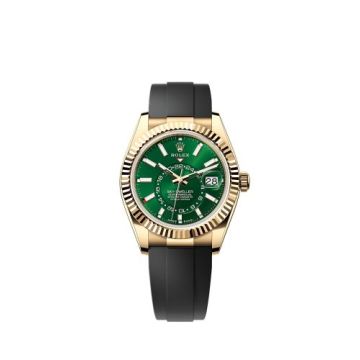 Rolex Sky-Dweller Yellow Gold / Green / OysterFlex