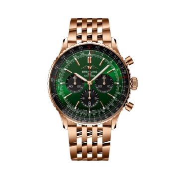Breitling Navitimer B01 Chronograph 46 Red Gold / Green / Bracelet