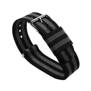Black Smoke James Bond Nylon NATO® style Watch Band - 24mm