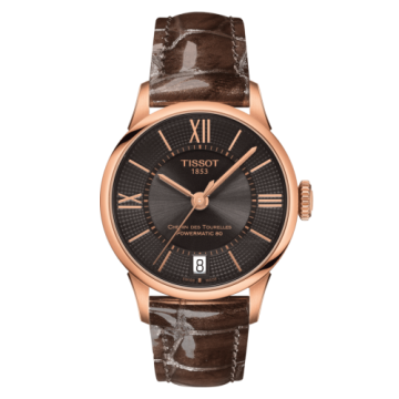 Tissot Chemin Des Tourelles Powermatic 80 32 Rose Gold PVD / Brown / Strap