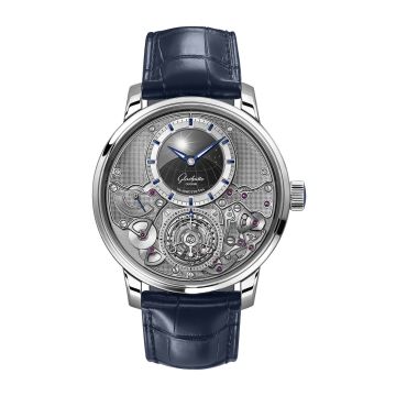 Glashütte Original Senator Chronometer Flyback Tourbillon Platinum / Silver