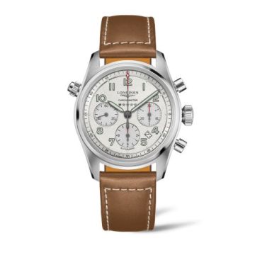Longines Spirit Chronograph 42 Silver / Strap XL