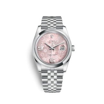 Rolex Datejust 36 Stainless Steel Domed / Jubilee / Pink Floral