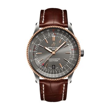 Breitling Navitimer Automatic 41 Automatic Stainless Steel / Rose Gold / Grey / Croco - Pin