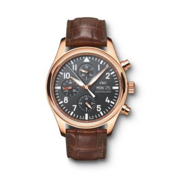 IWC Schaffhausen Pilot's Watch Chronograph Rose Gold / Black / Strap