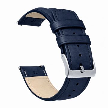 Navy Blue Classic Horween Leather Watch Band - 23mm