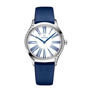 Omega De Ville Trésor 36 Stainless Steel / White Roman / Fabric