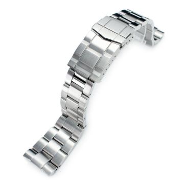 Super-O Boyer Watch Band for Seiko New Turtles SRP777 SRP775 SRPA21 (PADI), Stainless Steel - Brushed, SUB Diver Clasp - 18mm