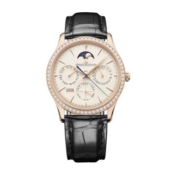 Jaeger-LeCoultre Master Ultra Thin Perpetual Pink Gold - Diamond / Eggshell