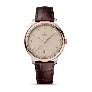 Omega De Ville Master Chronometer Stainless Steel - Sedna Gold / Beige - Diamond