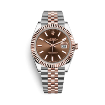 Rolex Datejust 41 Rolesor Everose Fluted / Jubilee / Chocolate