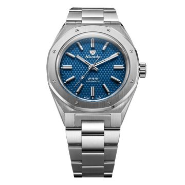 Nivada Grenchen F77 41 Blue No Date 68041A77B