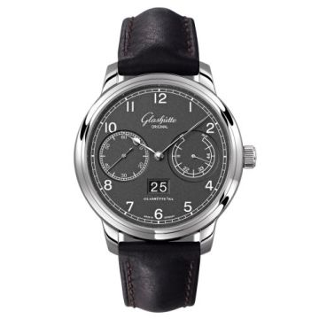 Glashütte Original Senator Observer Stainless Steel / Grey / Calf / Pin