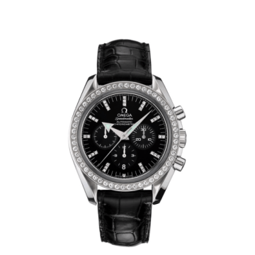 Omega Speedmaster Broad Arrow Stainless Steel / Diamond / Black