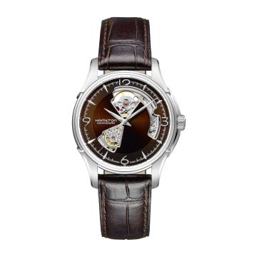 Hamilton Jazzmaster Open Heart 40 Stainless Steel / Brown