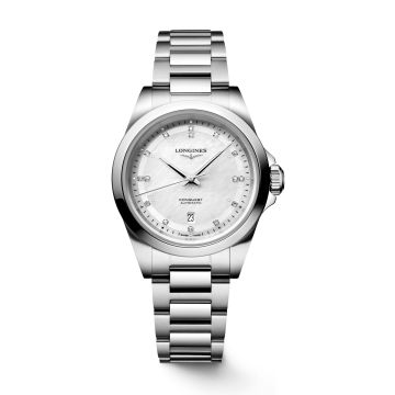 Longines Conquest 30 Stainless Steel / MOP - Diamond / Bracelet