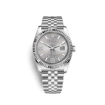 Rolex Datejust 36 Stainless Steel Fluted / Jubilee / Rhodium Wave