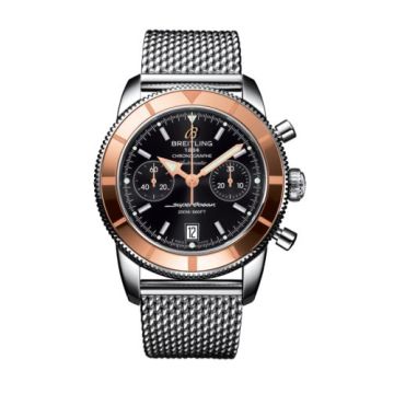 Breitling Superocean Heritage 44 Chronograph Stainless Steel / Red Gold / Black / Milanese