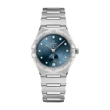 Omega Constellation Master Chronometer Small Seconds 34 Stainless Steel / Blue - Diamond / Bracelet
