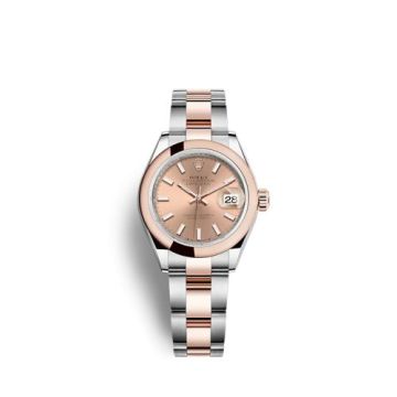 Rolex Lady-Datejust 28 Stainless Steel / Rose Gold / Domed / Rose / Oyster