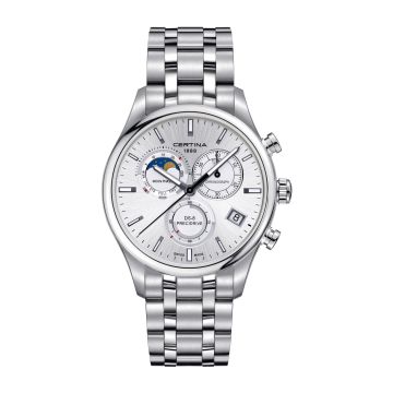 Certina DS-8 Chronograph Moon Phase Stainless Steel / Silver / Bracelet