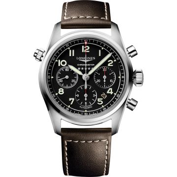 Longines Spirit Chronograph 42 Black / Strap