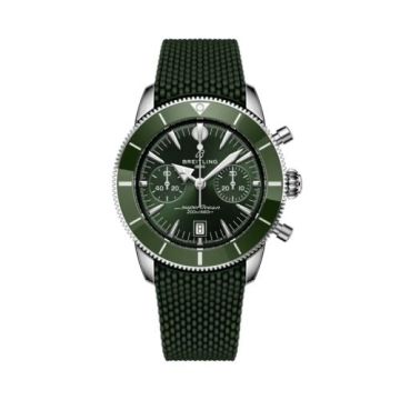 Breitling Superocean Heritage B01 Chronograph 42 Stainless Steel / Green / Rubber