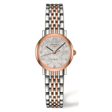 Longines Elegant Collection 25.5 Automatic Stainless Steel / Red Gold / Silver