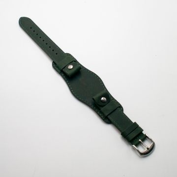 Crazy Horse Forest Green Bund Watch Strap - 18mm