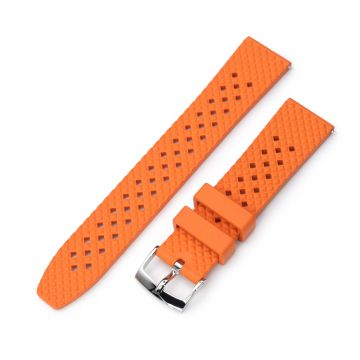 Rhombus Orange FKM Quick Release rubber watch strap, 20mm - 9mm