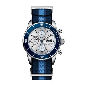 Breitling Superocean Heritage II Chronograph 44 Stainless Steel / Silver / NATO / Ocean Conservancy
