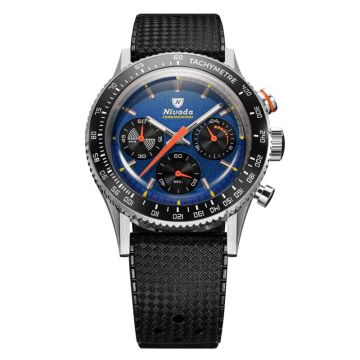 Nivada Grenchen Chronoking Racing Blue Lunettes interchangeables