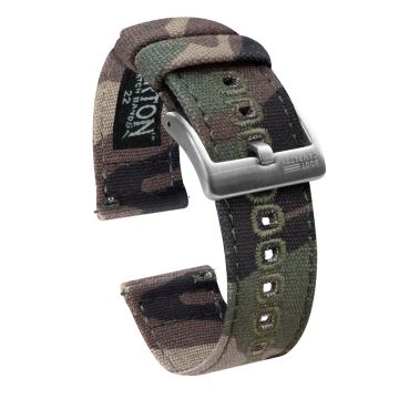 Camouflage Crafted Canvas Watch Band - 16mm