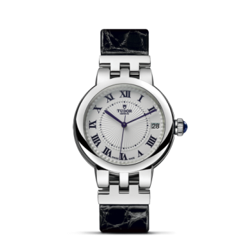 Tudor Clair de Rose 34 Stainless Steel / Silver-Roman / Alligator
