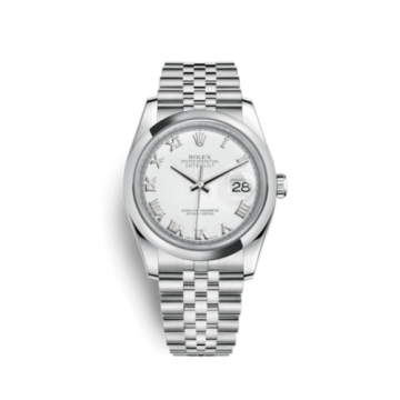 Rolex Datejust 36 Stainless Steel  Domed / Jubilee / White Roman
