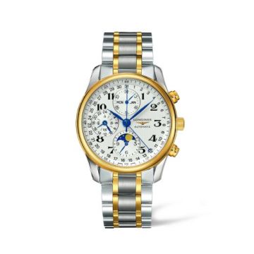 Longines Master Collection 40 Chronograph Calendar Stainless Steel / Yelllow Gold / Silver / Bracelet