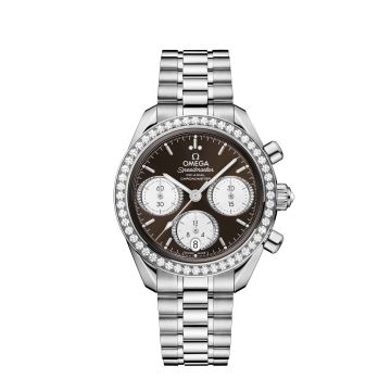 Omega Speedmaster Date 38 Stainless Steel - Diamond / Brown / Bracelet
