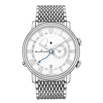 Blancpain Villeret Réveil GMT Stainless Steel / White / Bracelet