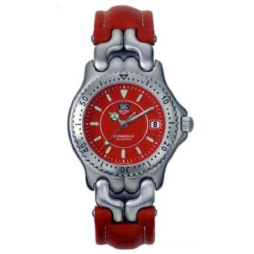TAG Heuer S/EL Quartz 33 Stainless Steel / Red / Strap