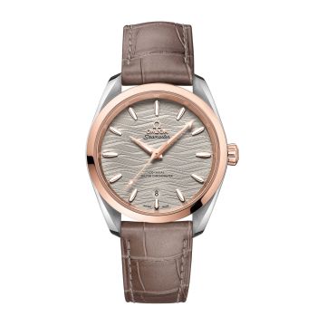 Omega Seamaster Aqua Terra 150M Master Chronometer 34 Stainless Steel / Sedna Gold / Grey-Waves / Alligator