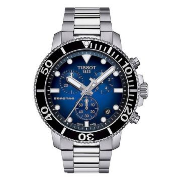 Tissot Seastar 1000 Chronograph Quartz 45.5 Stainless Steel / Gradient Blue / Bracelet