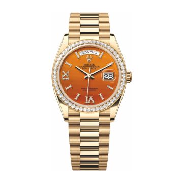 Rolex Day-Date 36 Yellow Gold - Diamond / Carnelian / President
