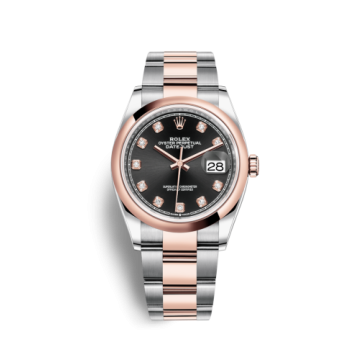 Rolex Datejust 36 Stainless Steel / Everose / Smooth / Black Diamond / Oyster