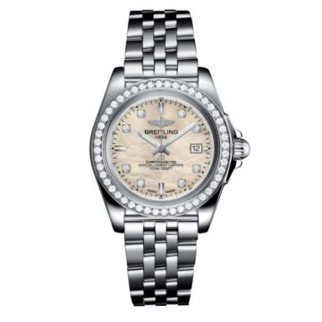 Breitling Galactic 32 Sleek Edition Stainless Steel / Diamond / Pearl Diamond / Bracelet
